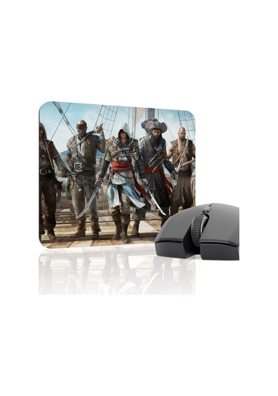 Assasin's Creed Kaymaz Dikişli Kauçuk Oyuncu Mousepad V4 - 22x18 Gaming Mouse Pad Fare Altlığı