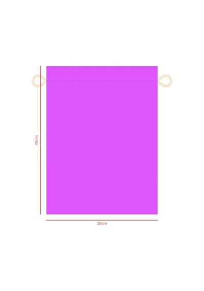 Baghashtag Pembe Bez Kese 30 Cm X 40 Cm Çok renkli