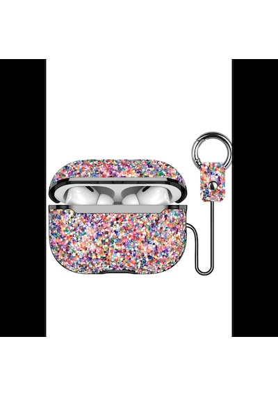 Onegif Apple Uyumlu AirPods 3 3.nesil Bright Simli AirPods Kapak - Gold