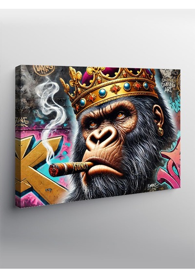 Kanvas Tablo Maymun Kral Grafiti