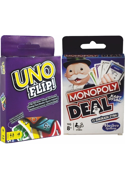 Uno Flip Ve Monopoly 2'Li Set