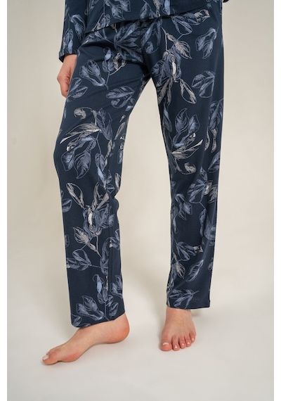 Pierre Cardin Kadın Leaves Lacivert Gömlek Pijama Takımı Pc9259-s-v1 Pc9259-s-v1