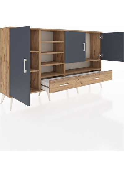 Arges Konsol 8 Raflı 2 Çekmeceli 3 Kapaklı 176x30x99 Çam-antrasit/çam Antrasıt/atlas Çam - Atlas Çam Arges Konsol 8 Raflı 2 Çekmeceli 3 Kapaklı 176x30x99 Çam-antrasit/çam Antrasıt/atlas Çam - Atlas Çam