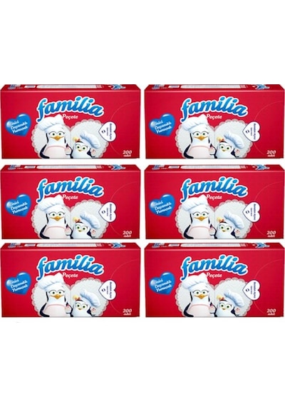 Familia Servis Peçete 200'lü 6 Paket