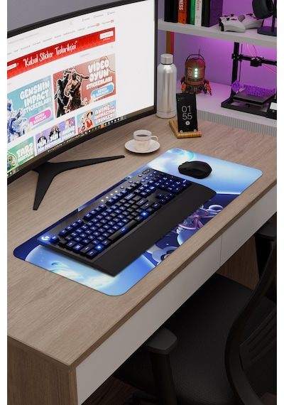 Qiqi Genshin Impact Anime Gacha V1 - 70x30 Xl Gaming Mouse Pad Fare Altlığı