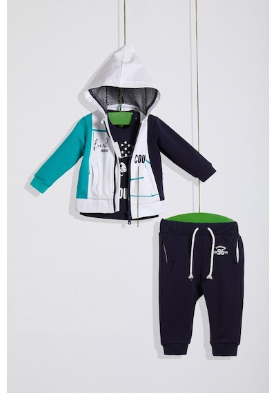 Wogi Baby Wogibaby Wogi Erkek Bebek 3’Lü Eşofman Takım (3-36 Ay) (Wg-5748) Çok Renkli