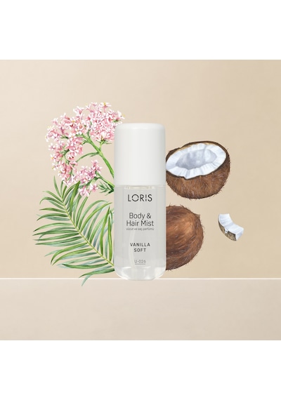 U-26 Vanilla Soft Hair & Body Mist Vanilya, Hindistan Cevizi Ve Palo Santo Kokulu Saç Ve Vücut Spreyi 95 Ml