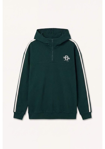 Defacto Boxy Fit Kapüşonlu Baskılı Sweatshirt F8659ax26spgn465 Yeşil-gn465