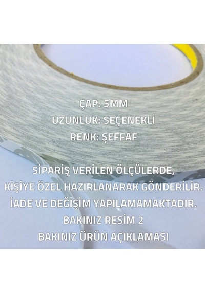 5 MM 1mt Çift Taraflı Bant Ekran Cam Kasa Kapak Tamir Bantı-şeffaf 1 Metre-Tamir Seti Hariç