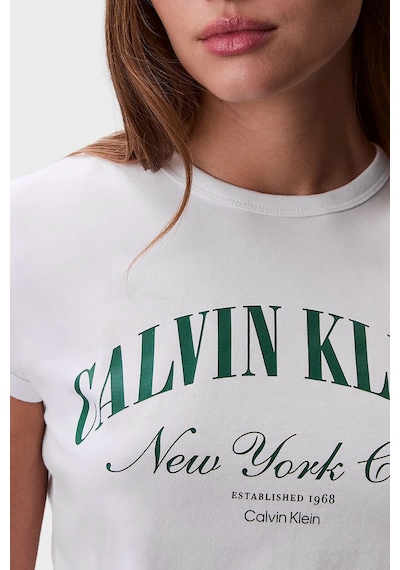 Calvin Klein Bayan T Shirt Lv047f815g Yaf Beyaz
