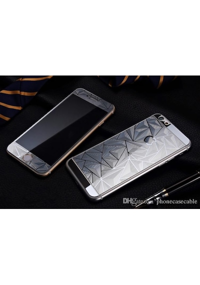 Apple Uyumlu   iPhone 6 6S Kılıf Renkli Ön Arka Kırılmaz Ayna Cam