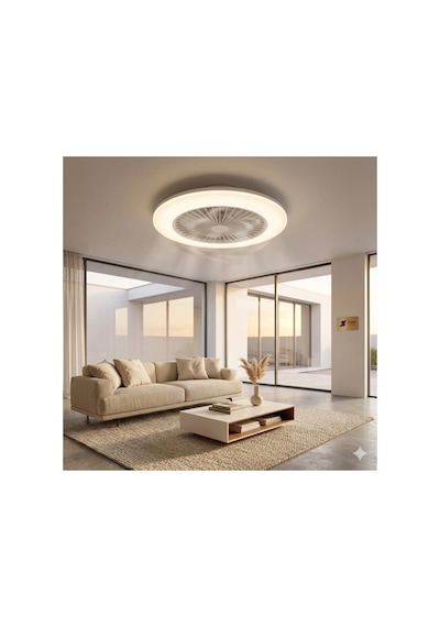 Amigo Fanlı Tavan Lambası 42w Vantilatör + 20 W Aydınlatma Gücü Simli Tasarım Beyaz - 750411238