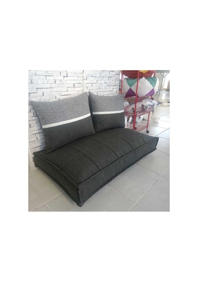 Bdphome Çocuk Odası Yer Minderi Ve Yastığı Antrasit
