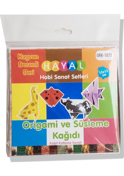 Hayal Origami Seti - Origami Hayvan Desenli Kağıt