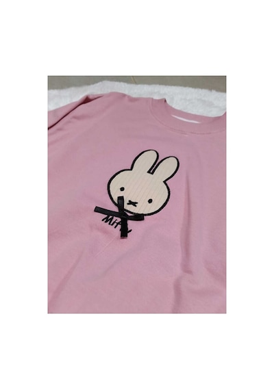 Bubiee Baby Tavşan Desenli Uzun Kollu Kız Çocuğu Alt Üst Takım Pembe