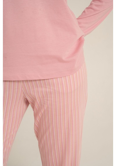 Pierre Cardin Kadın Sweet Sunday Pembe Uzun Kol Pijama Takım Pc9295-s-v1 Pc9295-s-v1