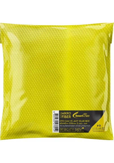 Smartbee 2'Li Mikrofiber Cam Ve Jant Silme Bezi 40X40 235Gr/M2