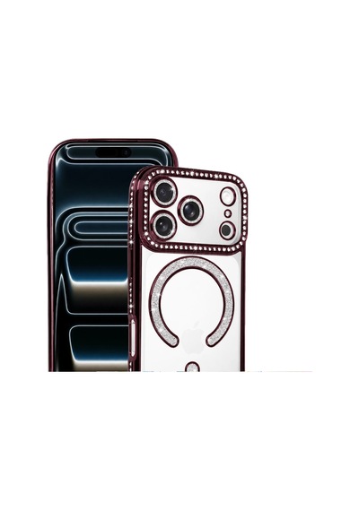 Newface Apple Apple iPhone Uyumlu 18 Pro Joke Simli Magneticsafe Kılıf - Bordo