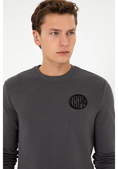 Us Polo Assn. U.s. Polo Assn. Erkek Regular Fit Bisiklet Yaka Gri Sweatshirt Vr024gri