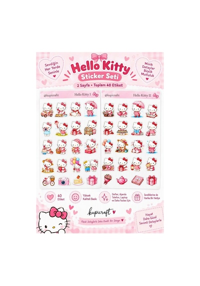 2 Sayfa Hello Kitty Sticker Seti- Hello Kitty - 930040572 Diğer