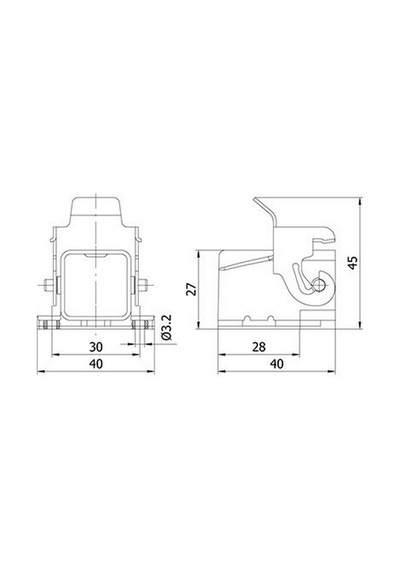Mete Enerji 4x10a. Çoklu Eğik Makine Prizi 403002s