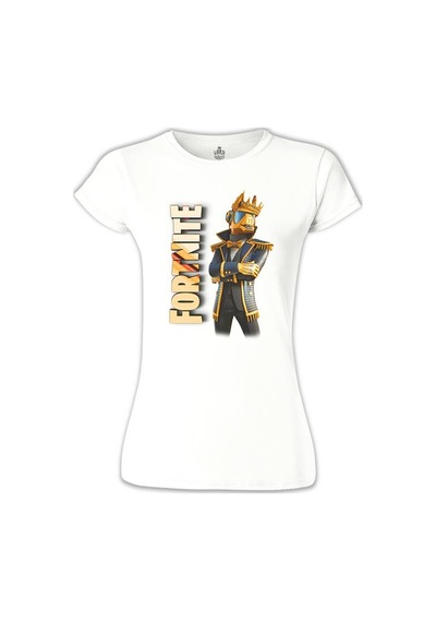 Fortnite - Dj Yonder Beyaz Kadın Tshirt 001