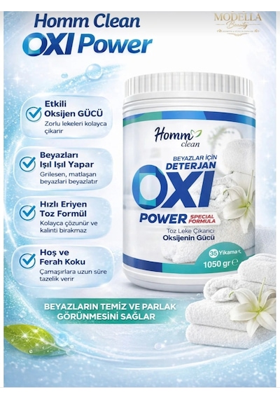 Homm Clean Oxi Power Beyazlar İçin Kutu Deterjan 1050 G