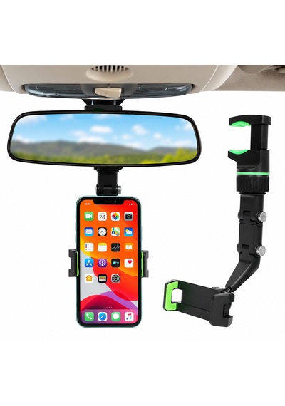 Dikiz Aynası Telefon Tutucu 360 Dönebilen Ayarlanabilir Araç İçi Telefon Standı + Numaratör Hediyeli -