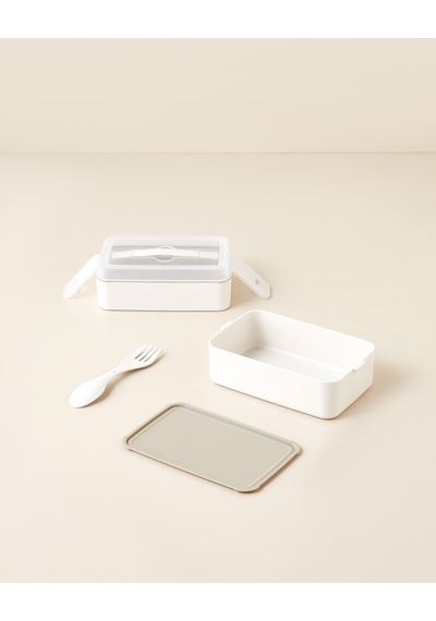 English Home Collotte 4 Parça Lunch Box Saklama Kabı 10,5x17 Cm Krem