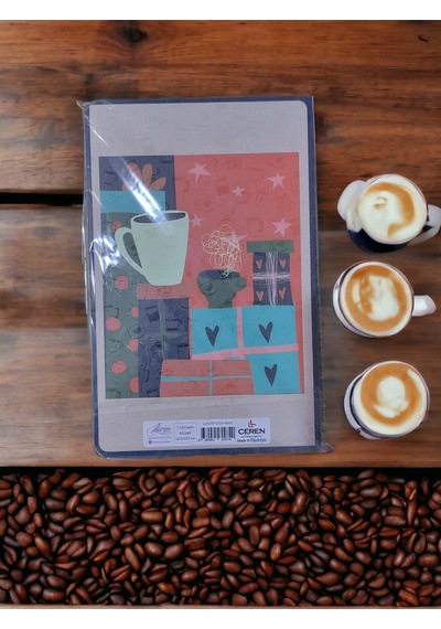 12,5x19,5 Cm 112 Sayfa Çizgili Kokulu Defter Karton Kapak Krem Renk Kağıt 13