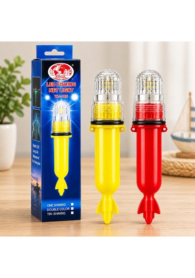 Pilli 15 Led Balıkçı Ve Domuz Feneri - Sinyalli Su Geçirmez Roket Model Çok renkli