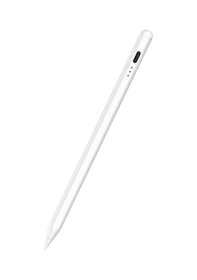 Apple Uyumlu iPad  Air 11 & 13 İnç M3 2025 Avuç İçi Reddetmeli Eğim Hassasiyetli Dokunmatik Yazı Kalemi Beyaz