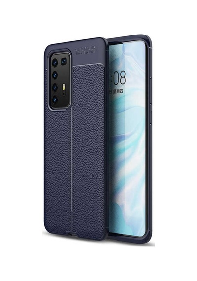 Huawei P40 Pro Kılıf Zore Niss Deri Desenli Silikon Kılıf