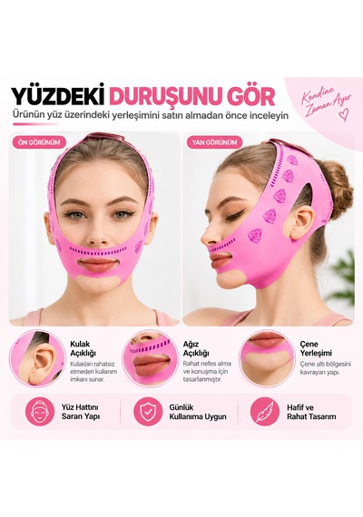 Yüz Korsesi Çene Ve Gıdı Bandı Ayarlanabilir Yüz Bakım Korsesi
