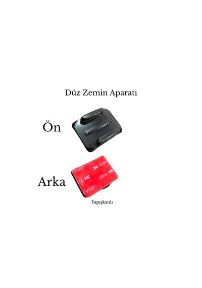 Tüm Aksiyon Kameralara Uyumlu Kare Zemin Aparati+ 3m Yapiskan Bant