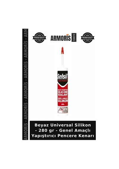 Beyaz Universal Silikon - 280 Gr - Genel Amaçlı Yapıştırıcı Pencere Kenarı