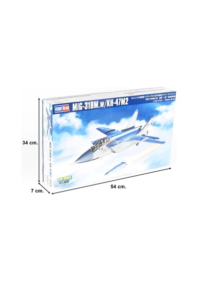 Hobbyboss 81770 1/48 Ölçek, Mig-31bm Ve Kh-47m2 Füzesi, Savaş Uçağı, Plastik Model Kiti-55804