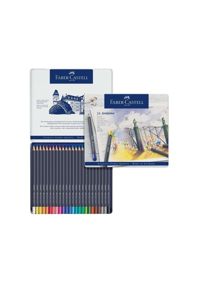 Faber-castell Faber Castell Goldfaber Kuru Boya Kalemi 24 Renk Teneke Kutu Karışık