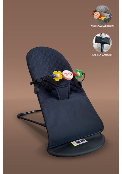 Sweden Baby Premium Cotton 3 Kademeli Oyuncaklı Sallanan Ana Kucağı Katlanır ve Taşıma Çantalı