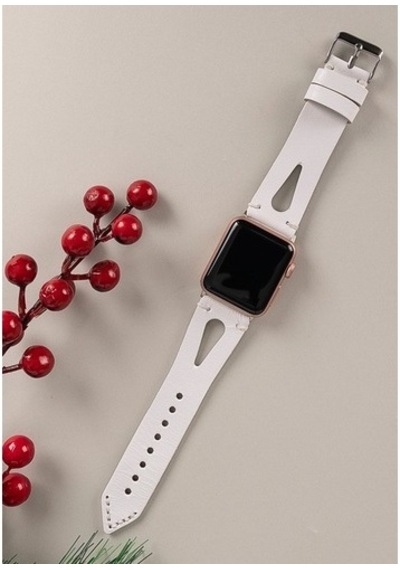 Bouletta Apple Watch Uyumlu Deri Kordon Ba2 42-44-45Mm F3 Beyaz