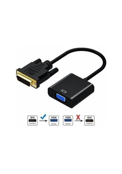 Dvi - D 24+1 To Vga Aktif Dönüştürücü Çevirici Kablo Adaptör