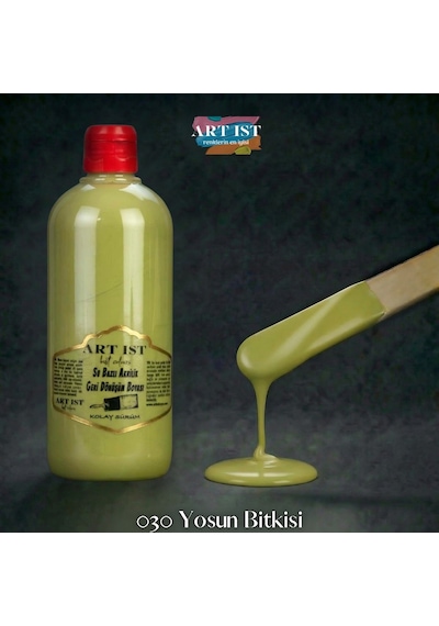 Su Bazlı Geri Dönüşüm Boyaları - 030 Yosun Bitkisi Ahşap, Taş Tozu, Hobi, Dıy