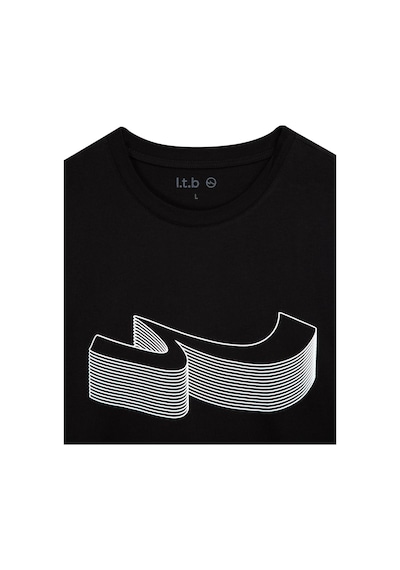 Little Big Ltb Lokado Logo Baskılı Erkek T-shırt Siyah