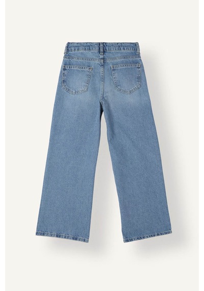 Defacto Straight Wide Açık Mavi Kız Çocuk Jean Pantolon I4477a8/nm39