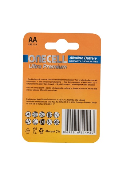 Ultra Premium Alkalin 1,5 V. 4'lü Aa Boy Pil