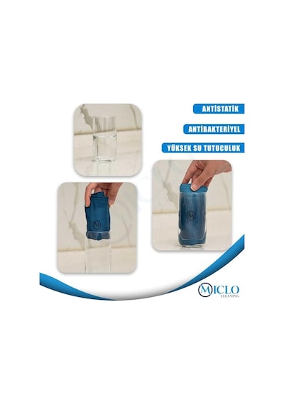 Mıclo Cleanıng Mikrofiber Temizlik Bezi 3'lü Set - Sihirli Bez Cam Ayna Bezi Dark Seri 30x40cm Açık Bej