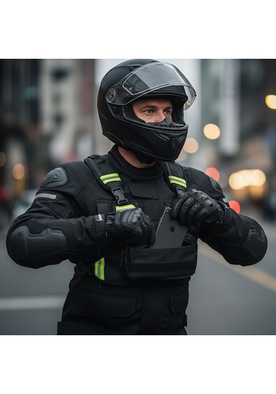 Vexo V110 Motosiklet Kurye Göğüs Çantası Siyah