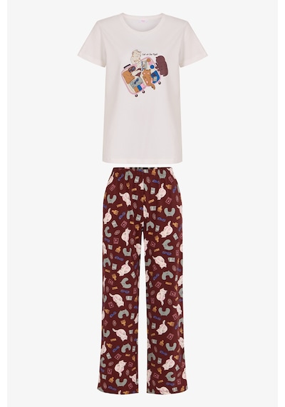Penti Kahverengi Best Vacation Pantolon Pijama Takımı Bn89