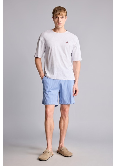 Defacto Boxy Fıt Kısa Kollu 2li Şortlu Pijama Takımı I0666ax26hsgr100 Gri-gr100