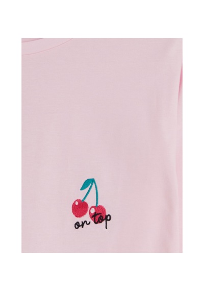 Lcw Young Pembe Kiraz Desenli Kadın Pijama Takım